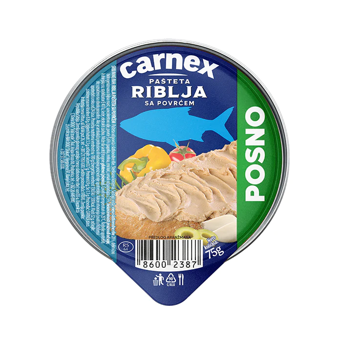 riblja pasteta sa povrcem 75g