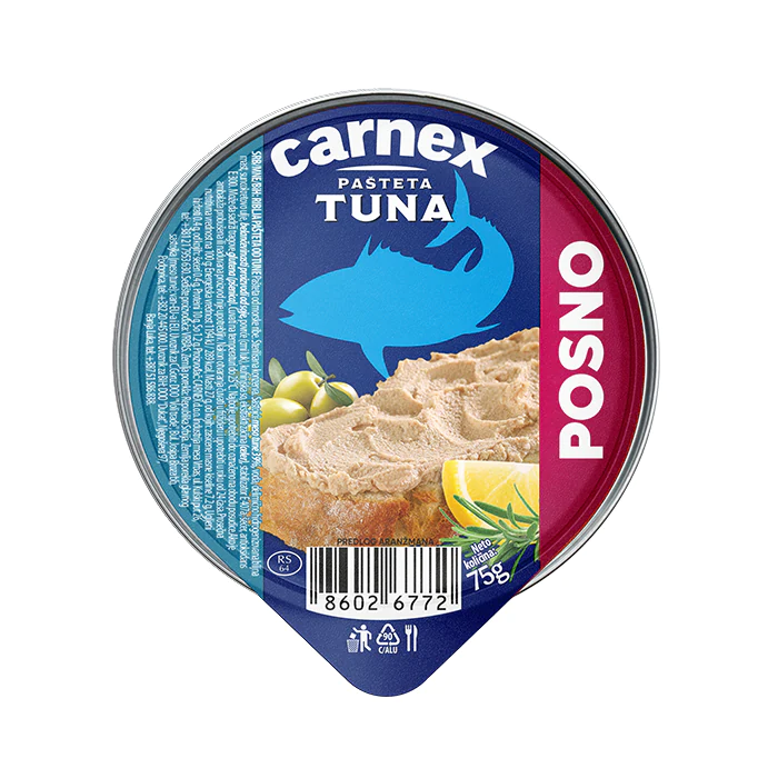riblja pasteta tuna 75g carnex