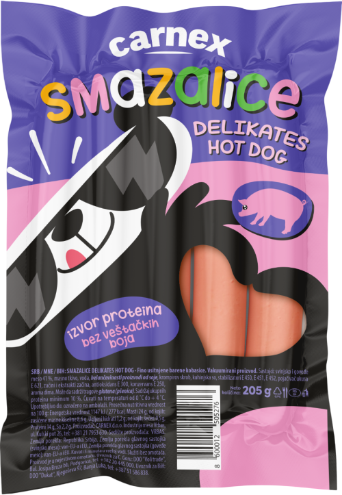 Smazalice pileći hot dog 205g